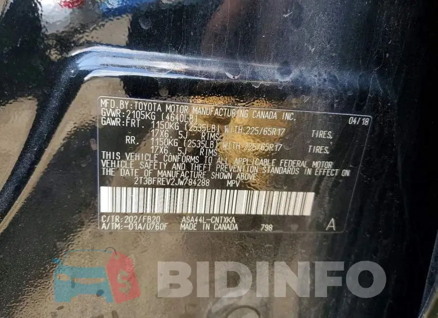 2T3BFREV2JW784288 Photo# 13
