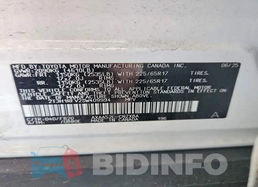 2T3H1RFV2SW409994 Photo# 12