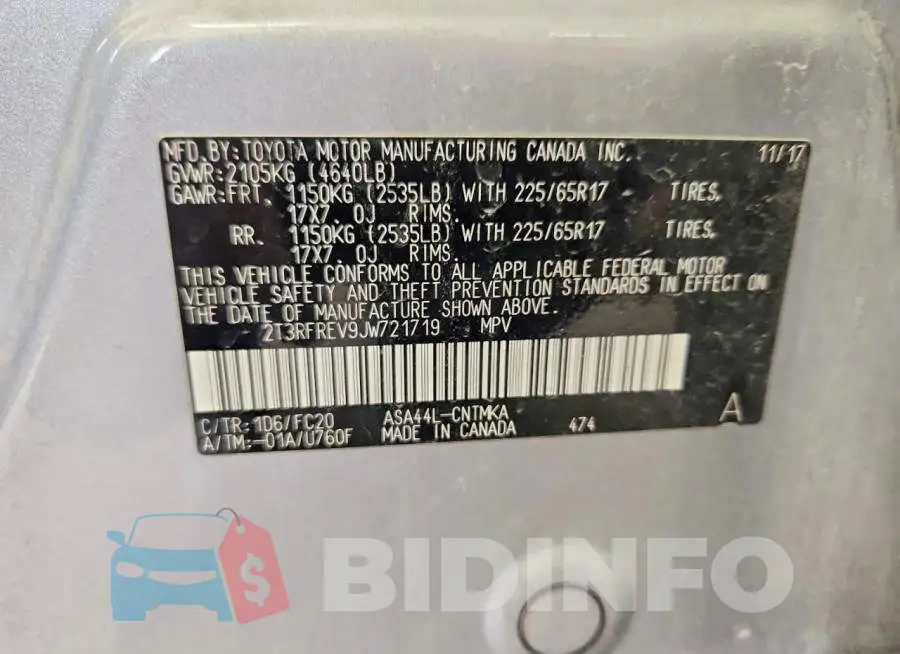 2T3RFREV9JW721719 Photo# 12