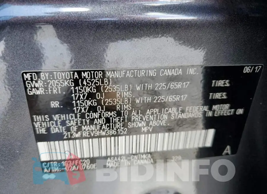 2T3WFREV9HW386152 Photo# 13
