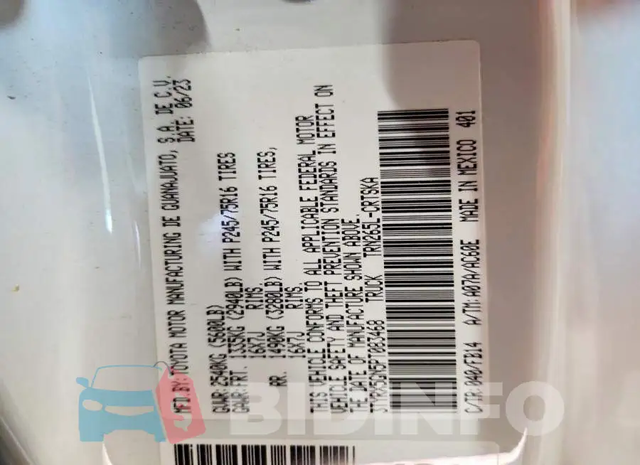3TYRX5GN5PT083468 Photo# 12