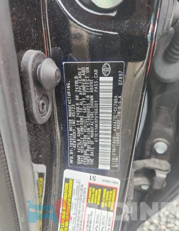 4T1C11AKXPU166301 Photo# 12