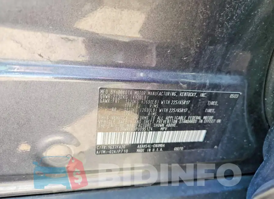 4T3RWRFV3PU095124 Photo# 12