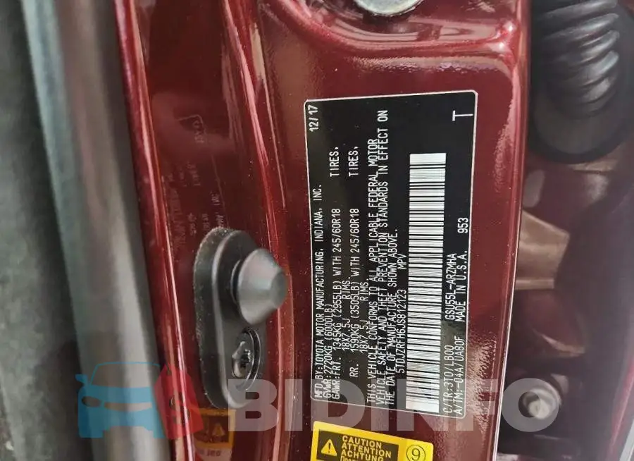 5TDJZRFH6JS812123 Photo# 13