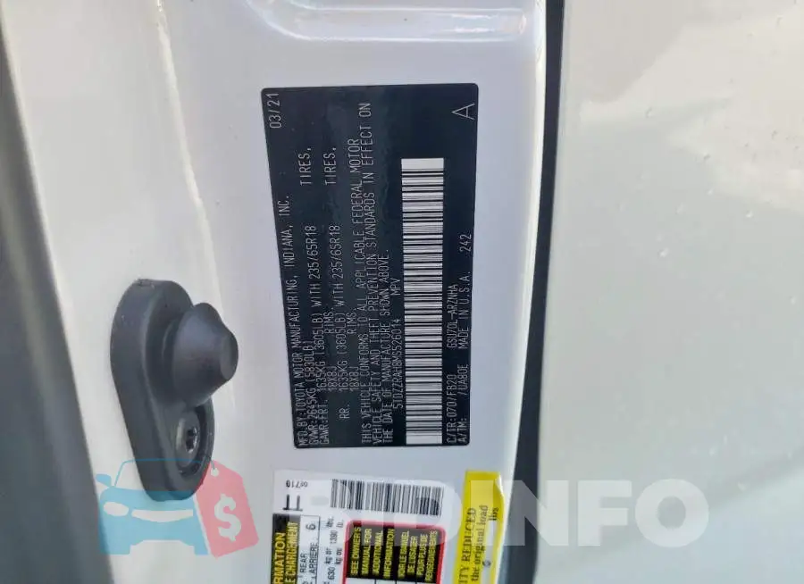 5TDZZRAH8MS526014 Photo# 13