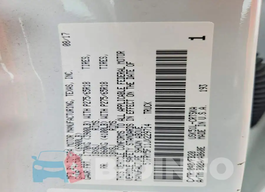 5TFRY5F11JX229714 Photo# 12