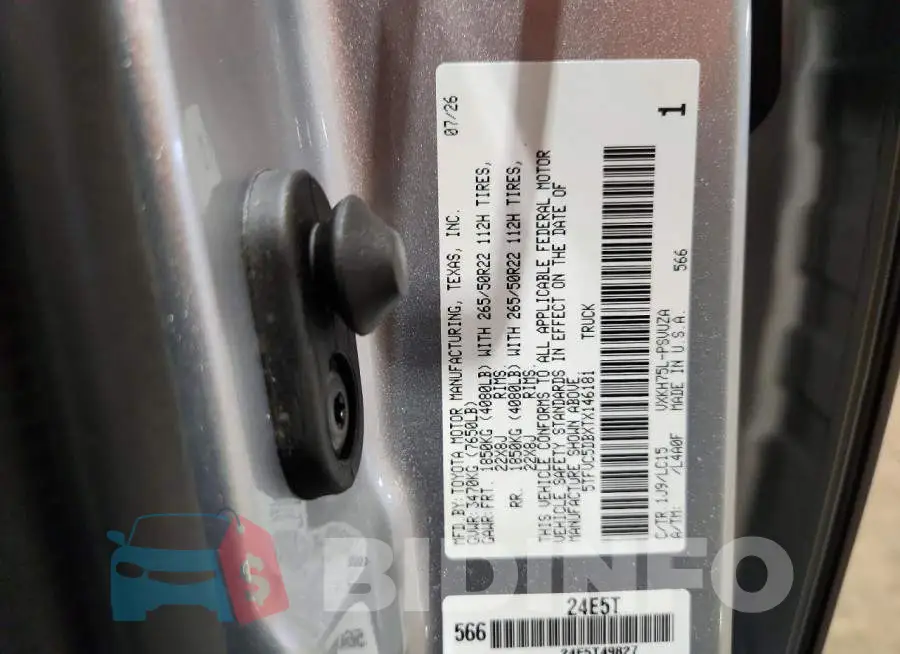 5TFVC5DBXTX146181 Photo# 13