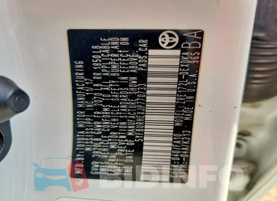 5YFBURHEXJP770733 Photo# 13