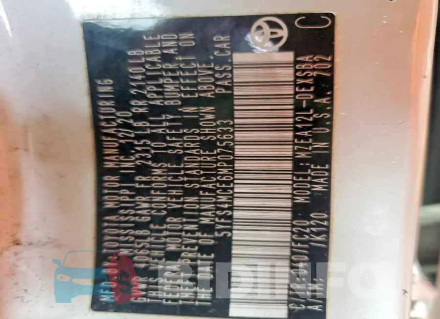 5YFS4MCE6MP075633 Photo# 12