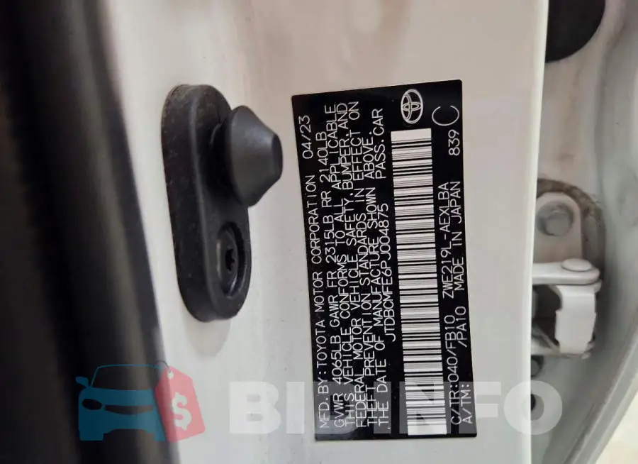 JTDBCMFE6PJ004875 Photo# 12