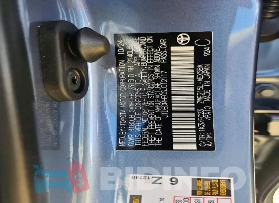 JTDBDMHE0SJ012117 Photo# 12