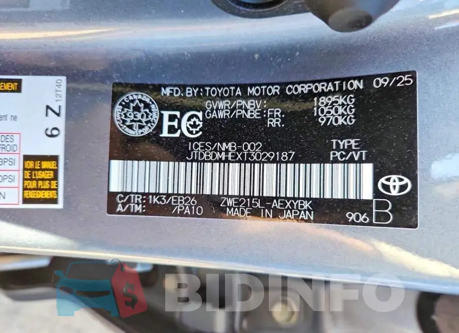 JTDBDMHEXT3029187 Photo# 12