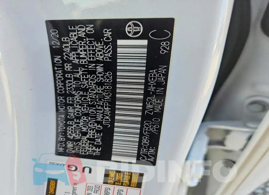 JTDKAMFP1M3181826 Photo# 12