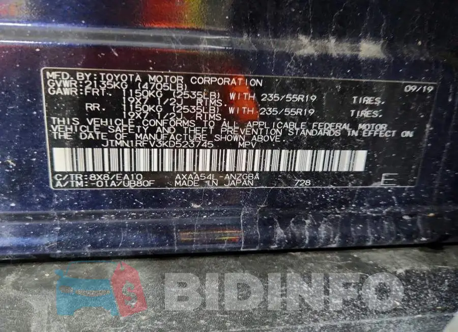 JTMN1RFV3KD523745 Photo# 14