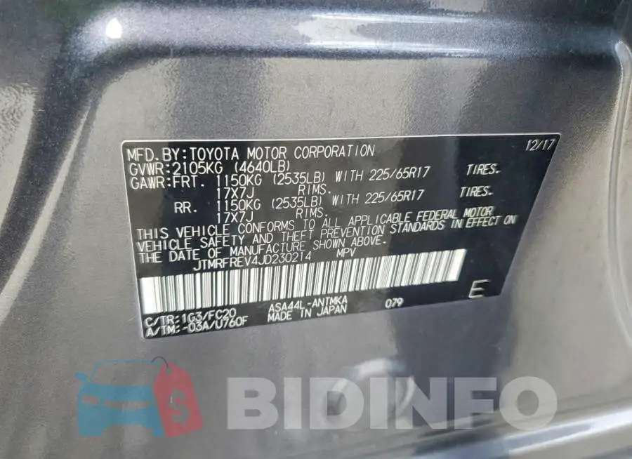 JTMRFREV4JD230214 Photo# 13