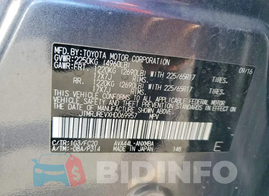 JTMRJREVXHD069957 Photo# 12