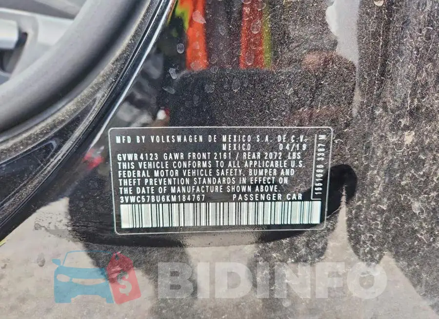 3VWC57BU6KM184767 Photo# 13