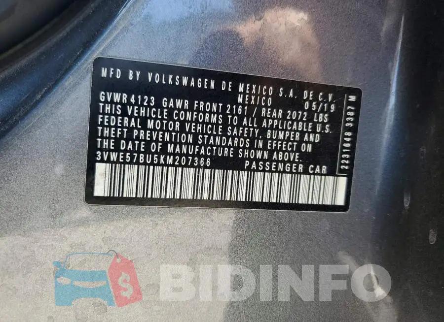3VWE57BU5KM207366 Photo# 12
