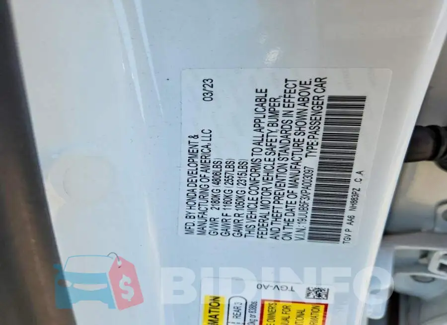 19UUB5F3XPA003097 Photo# 12