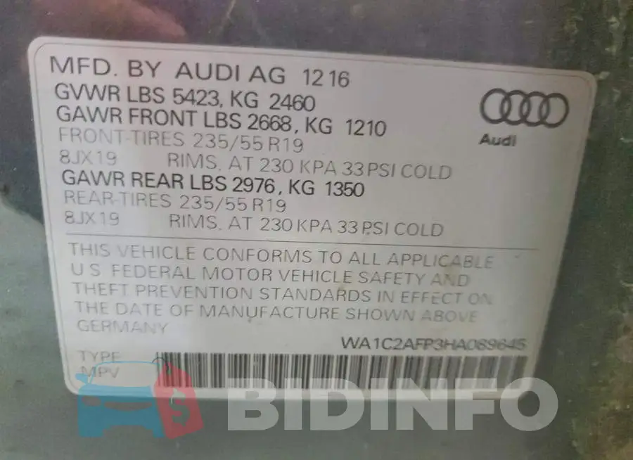WA1C2AFP3HA089645 Photo# 13