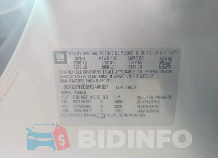 3GTU2NEC6HG446821 Photo# 12