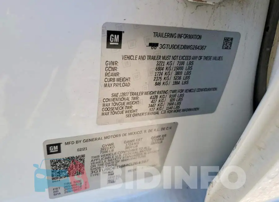 3GTU9DED8MG264367 Photo# 12