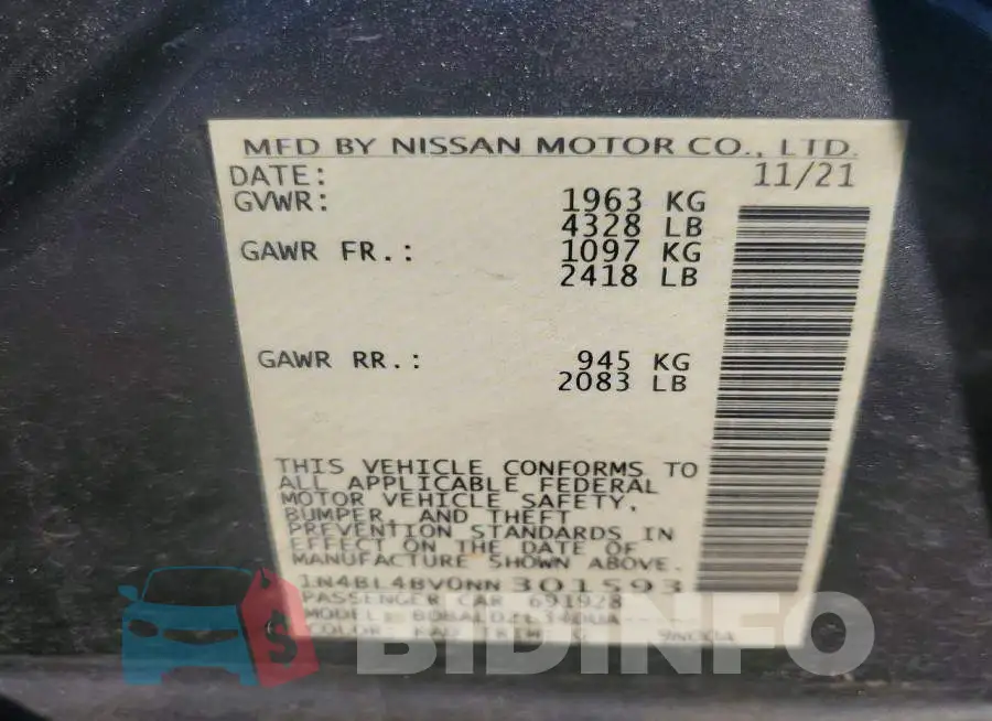 1N4BL4BV0NN301593 Photo# 12