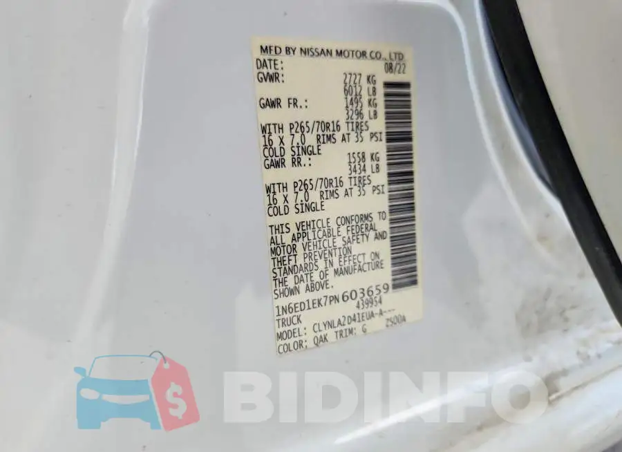 1N6ED1EK7PN603659 Photo# 12