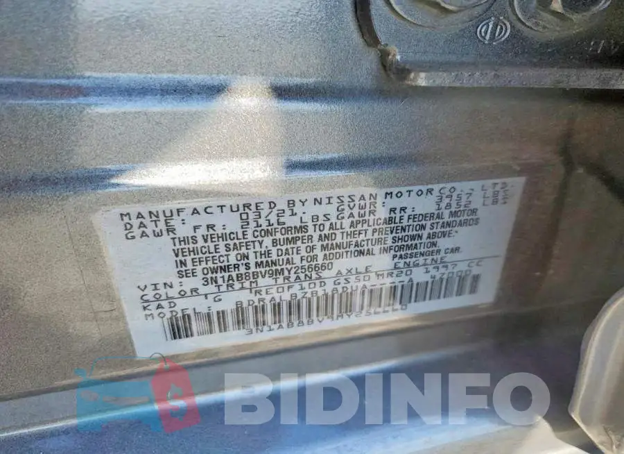 3N1AB8BV9MY256660 Photo# 12