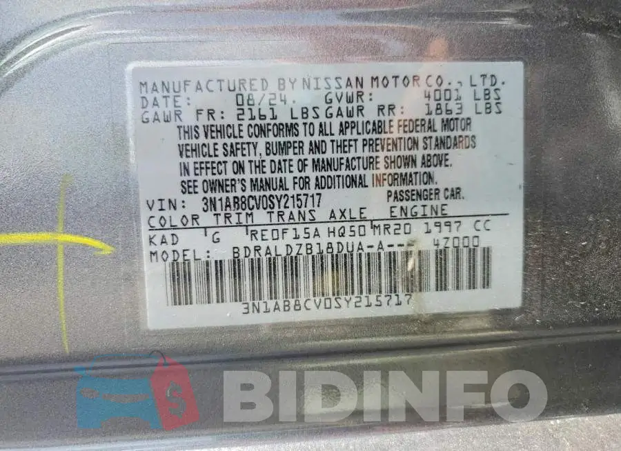 3N1AB8CV0SY215717 Photo# 12