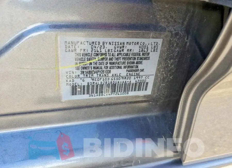 3N1AB8CV4PY261008 Photo# 12