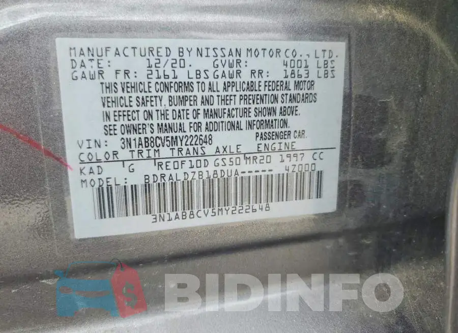3N1AB8CV5MY222648 Photo# 12