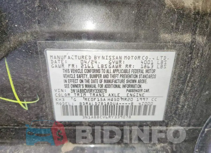 3N1AB8CV6RY339078 Photo# 12