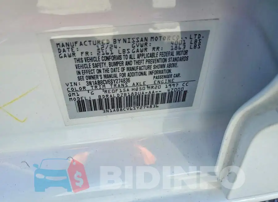 3N1AB8CV6SY274836 Photo# 12