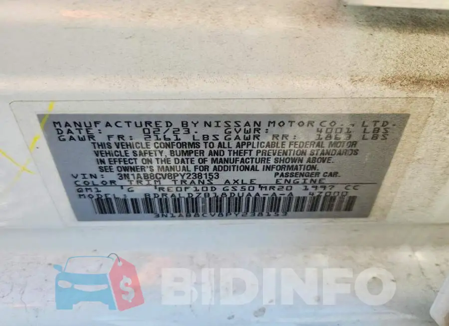 3N1AB8CV8PY238153 Photo# 12