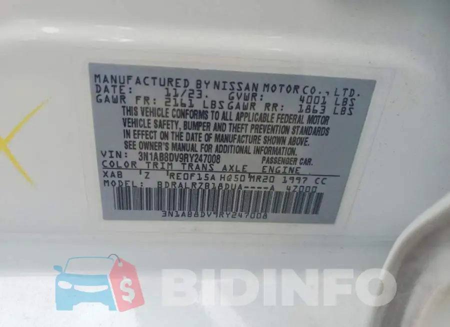 3N1AB8DV9RY247008 Photo# 12