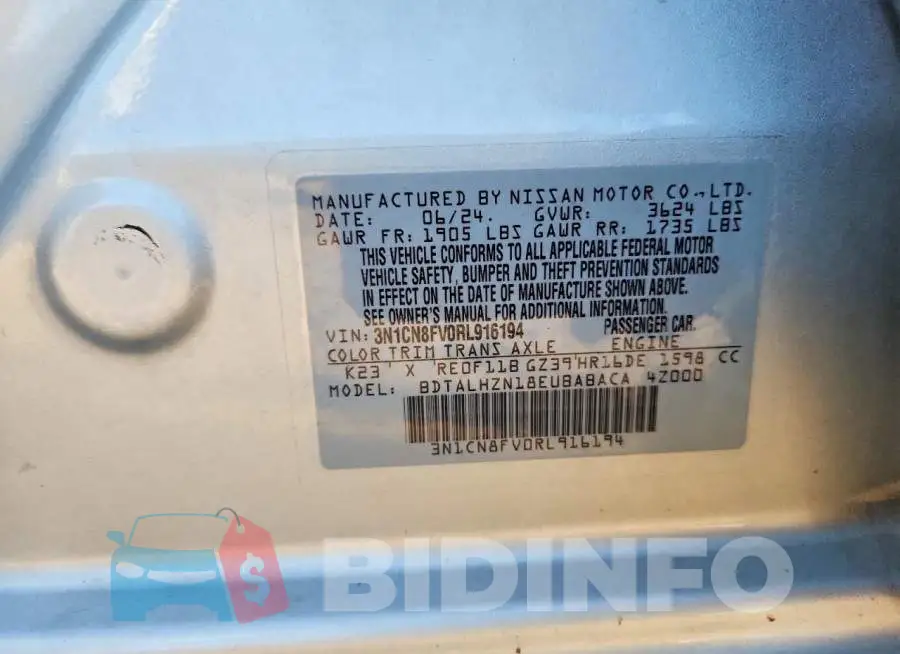 3N1CN8FV0RL916194 Photo# 13
