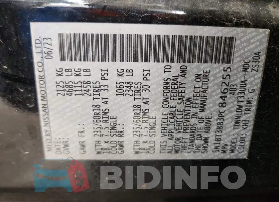 5N1BT3BB3PC846255 Photo# 12