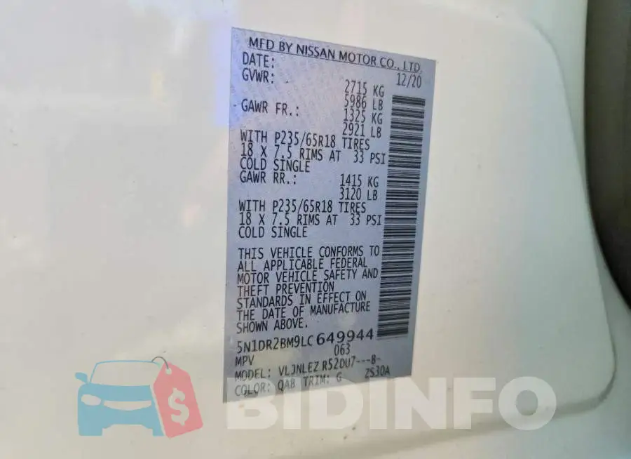 5N1DR2BM9LC649944 Photo# 13