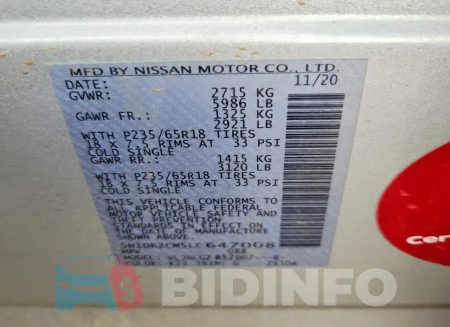 5N1DR2CM5LC647008 Photo# 14