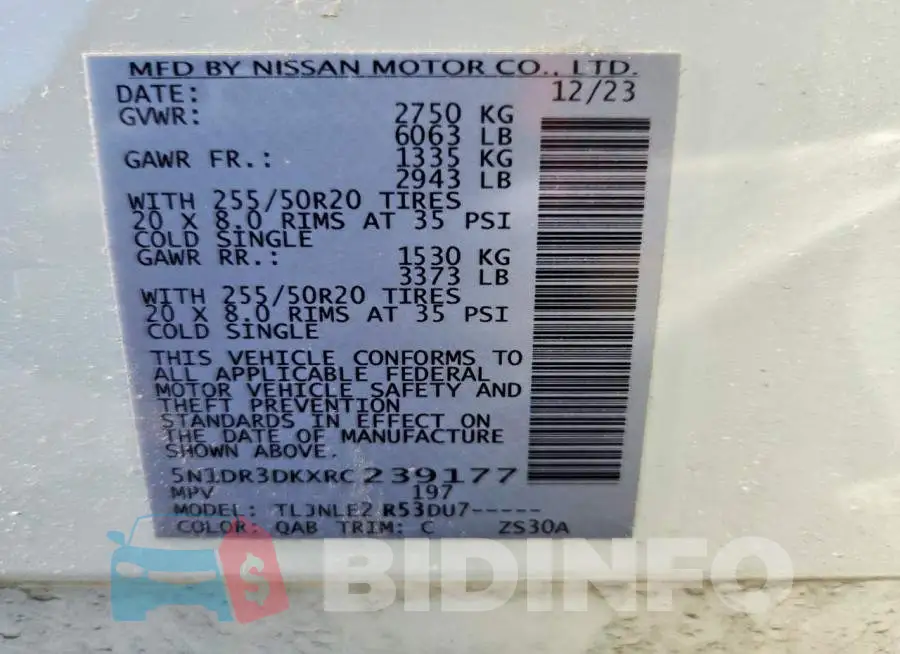 5N1DR3DKXRC239177 Photo# 14