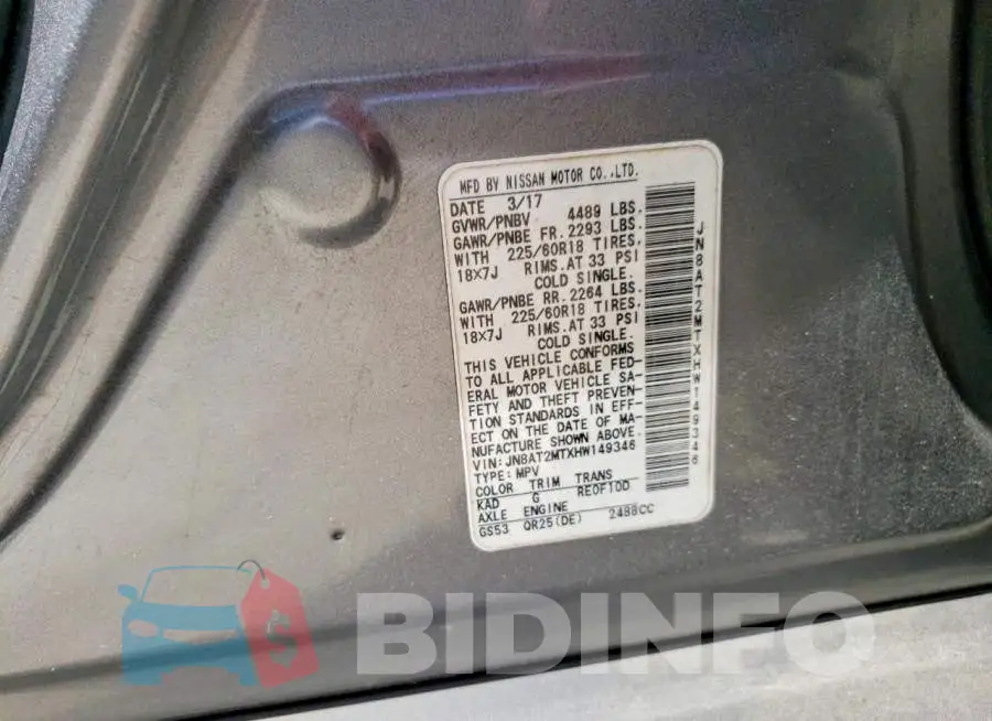 JN8AT2MTXHW149346 Photo# 13
