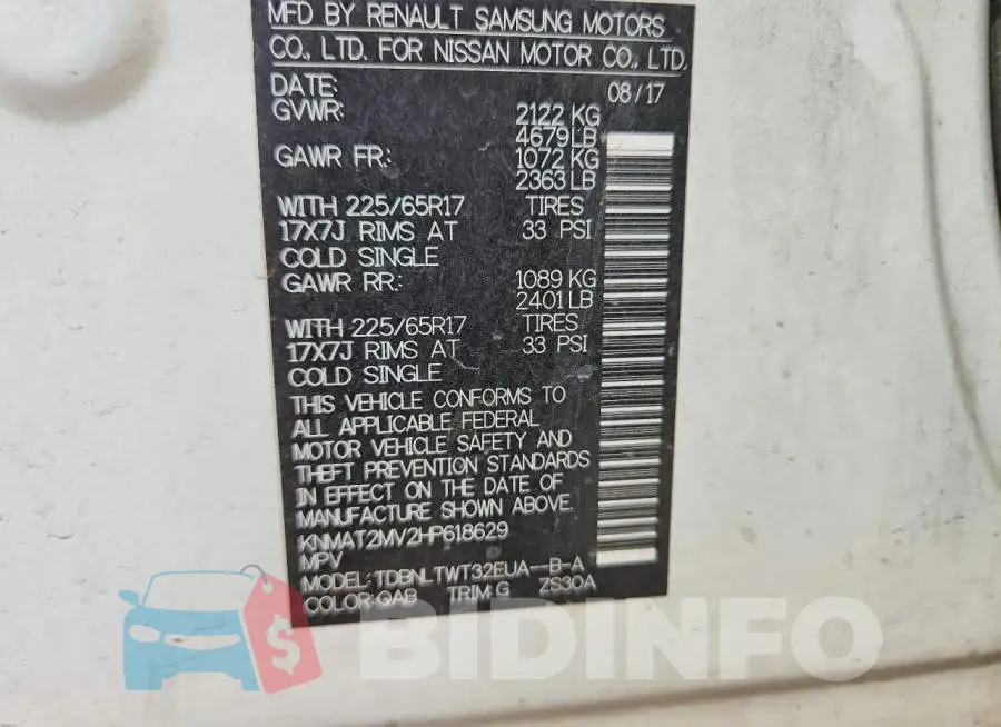 KNMAT2MV2HP618629 Photo# 13