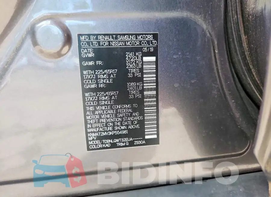 KNMAT2MV3KP554981 Photo# 13