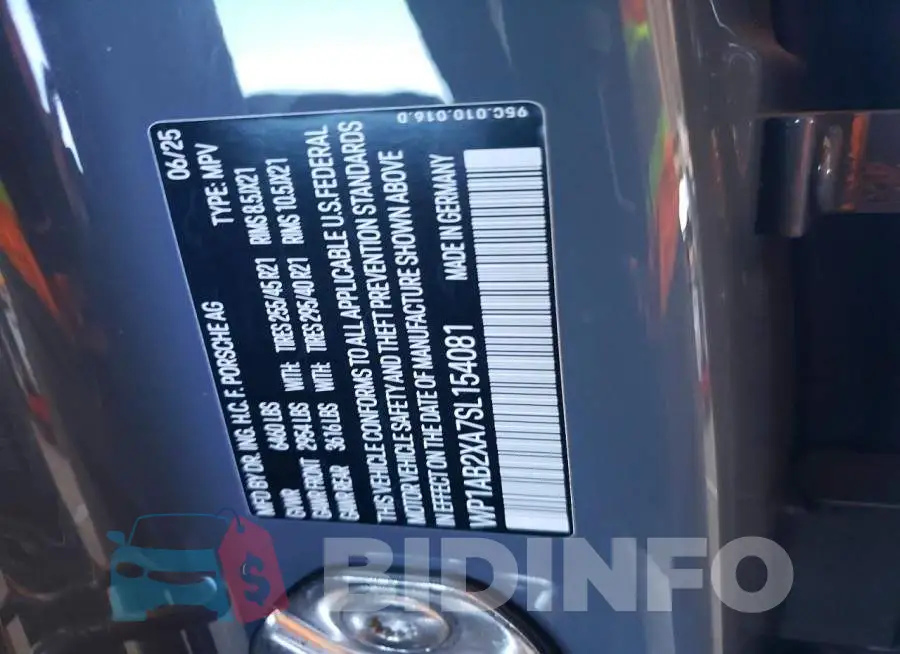 WP1AB2XA7SL154081 Photo# 13