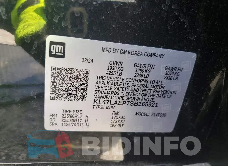 KL47LAEP7SB165921 Photo# 12