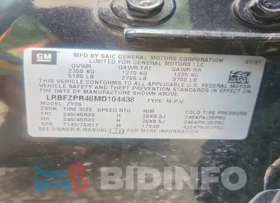 LRBFZPR46MD104438 Photo# 13