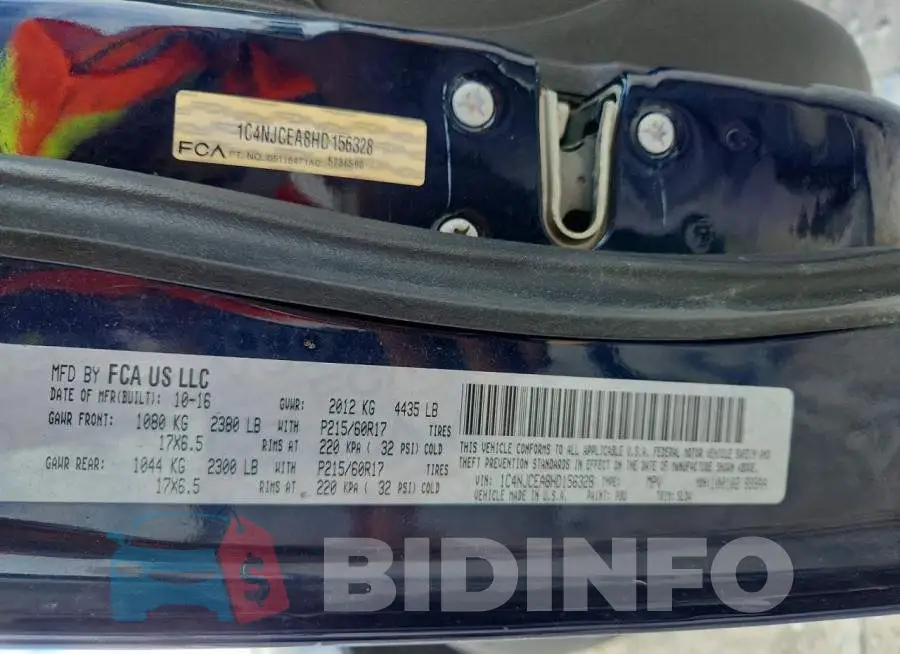 1C4NJCEA8HD156328 Photo# 13