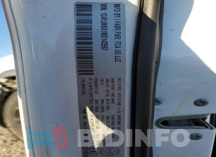 1C4PJMBX1MD143597 Photo# 13
