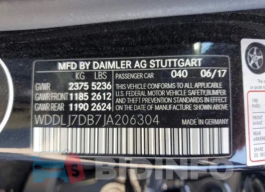 WDDLJ7DB7JA206304 Photo# 12
